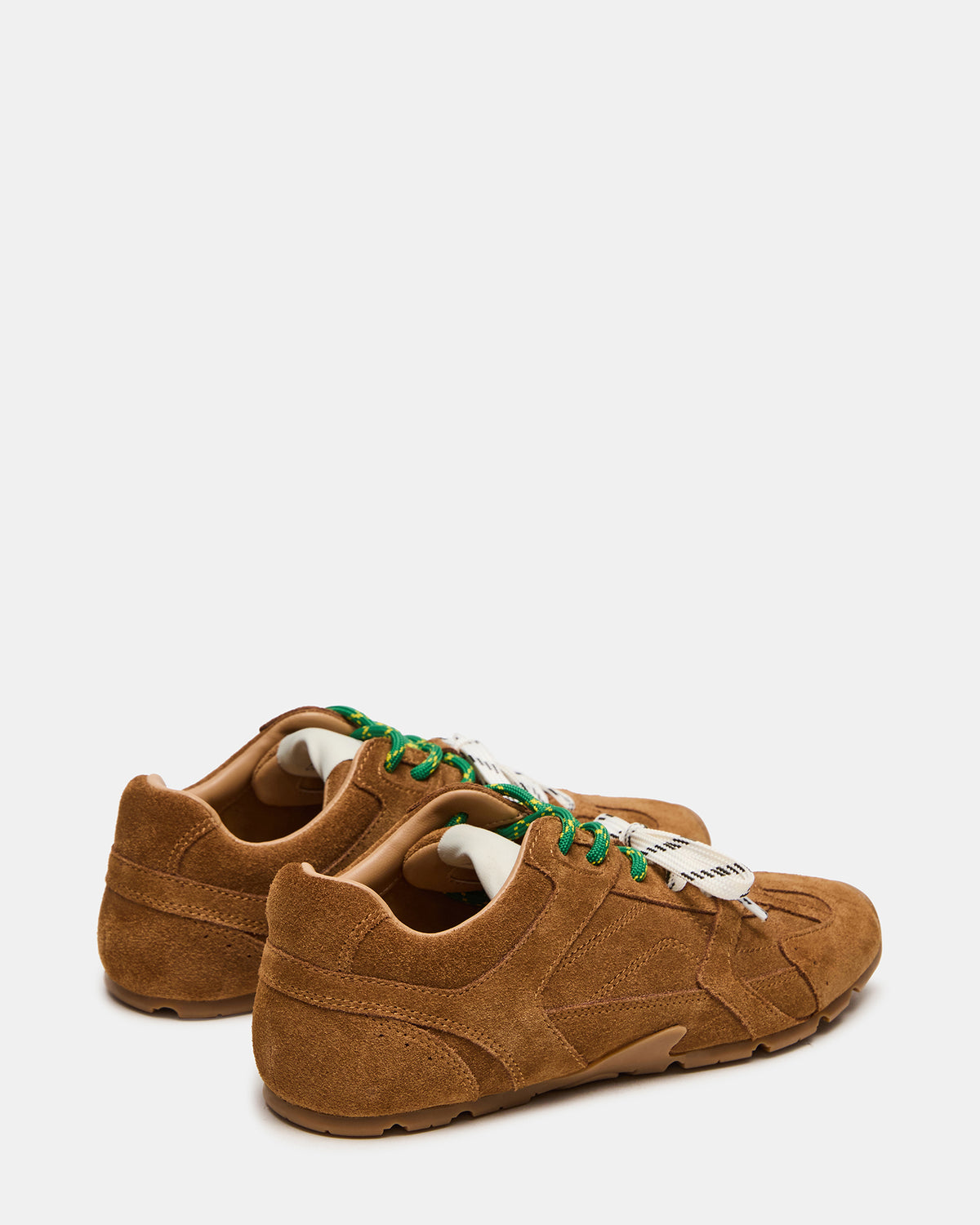 AZIEL Camel Suede Low-Top Lace-Up Women's Sneakers