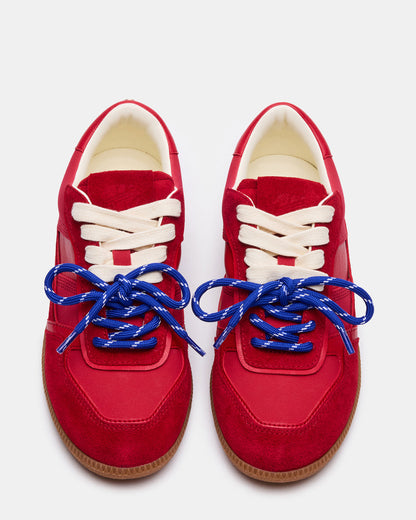 SPORTY Red Low-Top Lace-Up Women's Sneaker