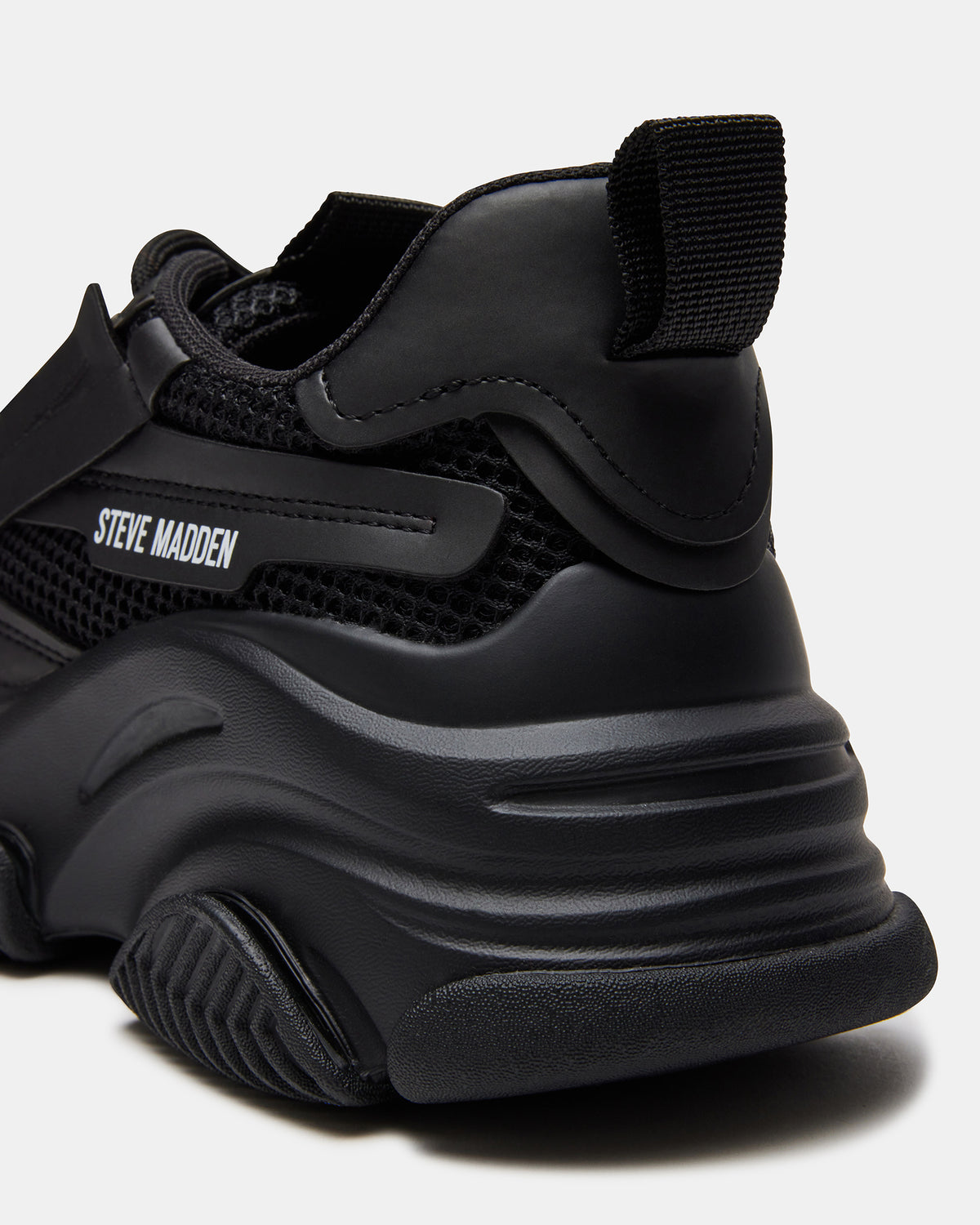 POSSESSION Black Platform Lace-Up Women's Sneaker