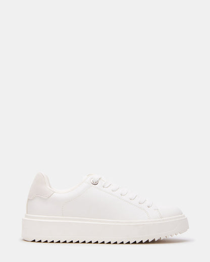 CATCHER White Suede Women's Low-Top Lace-Up Sneaker