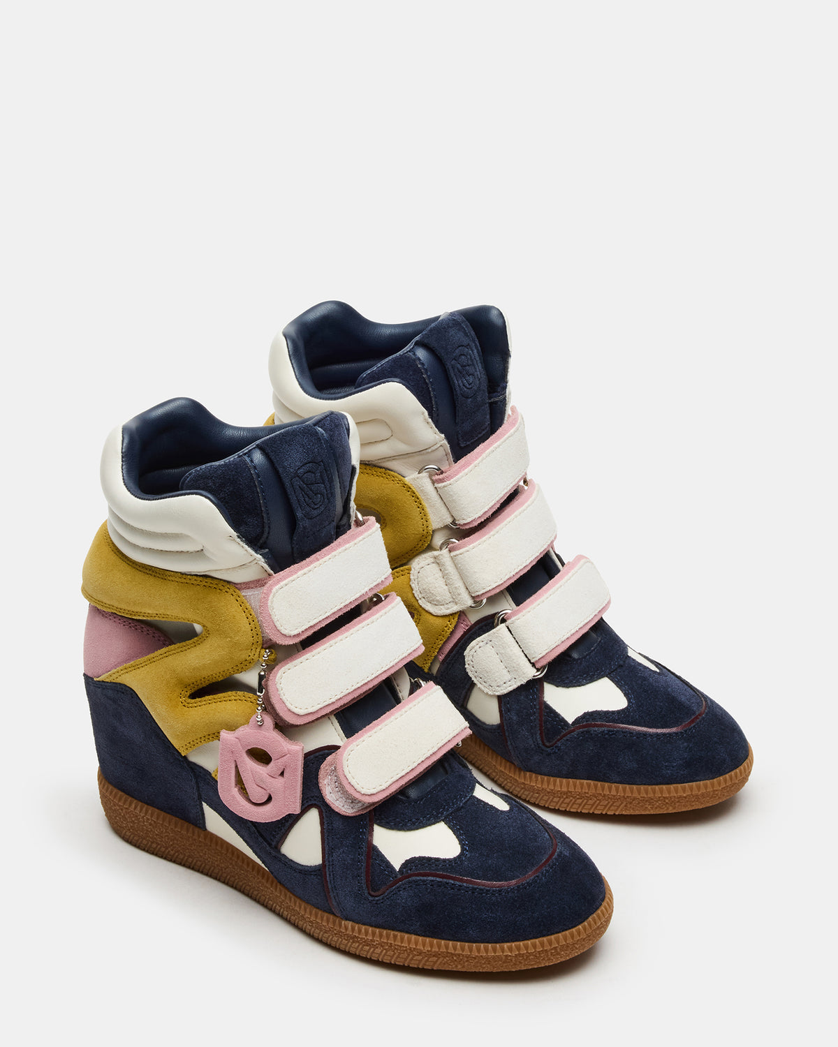 MAVIS Navy Suede High-Top Velcro Women's Sneaker