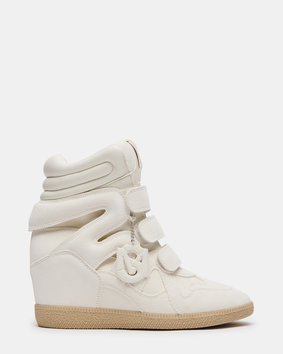 MAVIS White Suede High-Top Velcro Women's Sneaker
