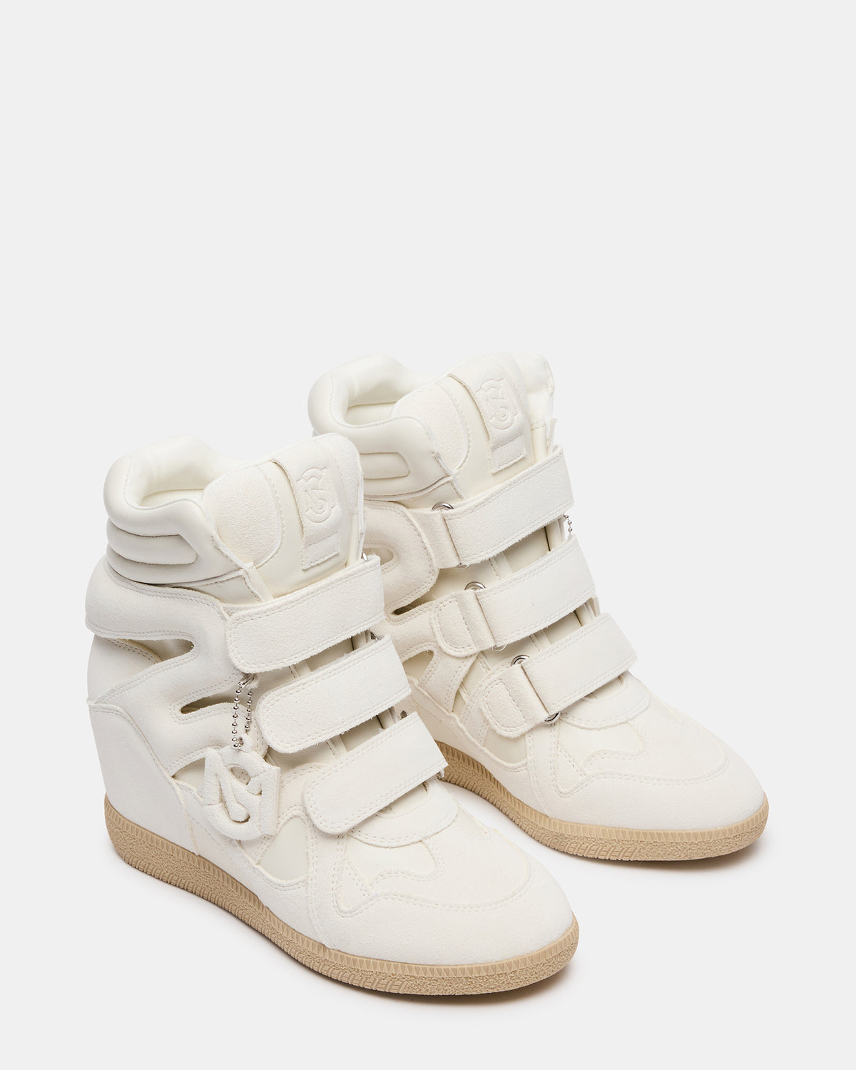 MAVIS White Suede High-Top Velcro Women's Sneaker