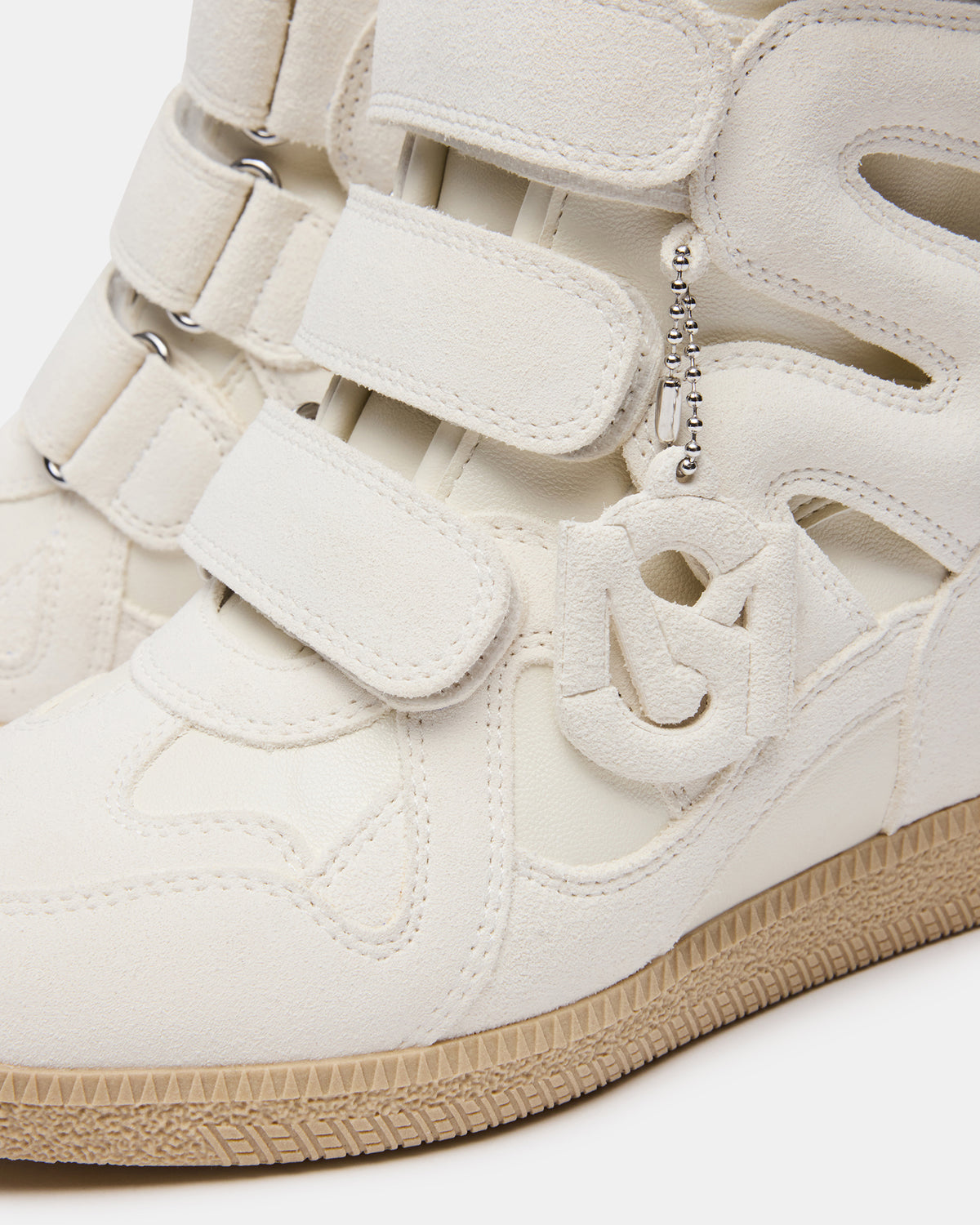 MAVIS White Suede High-Top Velcro Women's Sneaker
