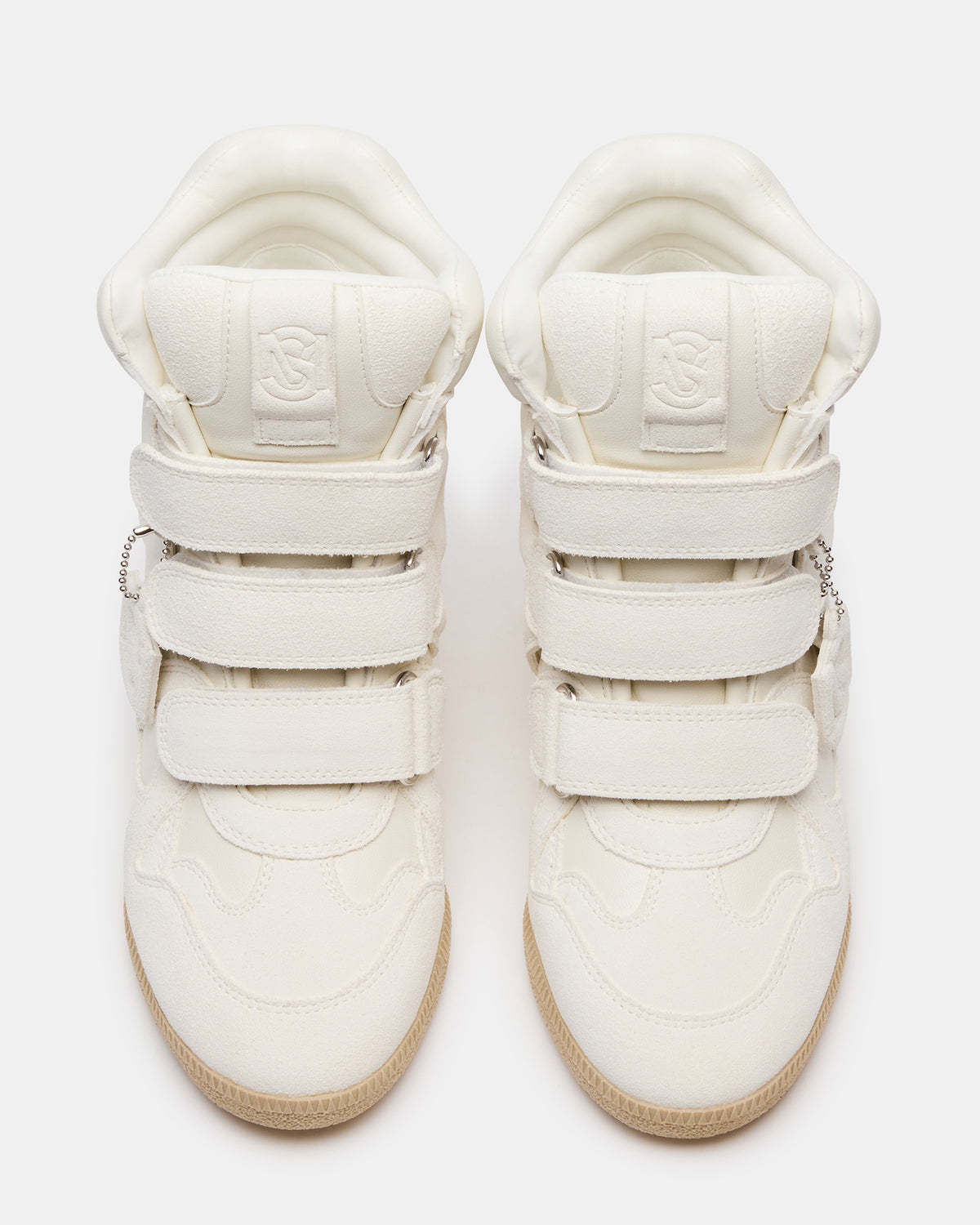MAVIS White Suede High-Top Velcro Women's Sneaker