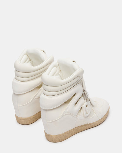 MAVIS White Suede High-Top Velcro Women's Sneaker