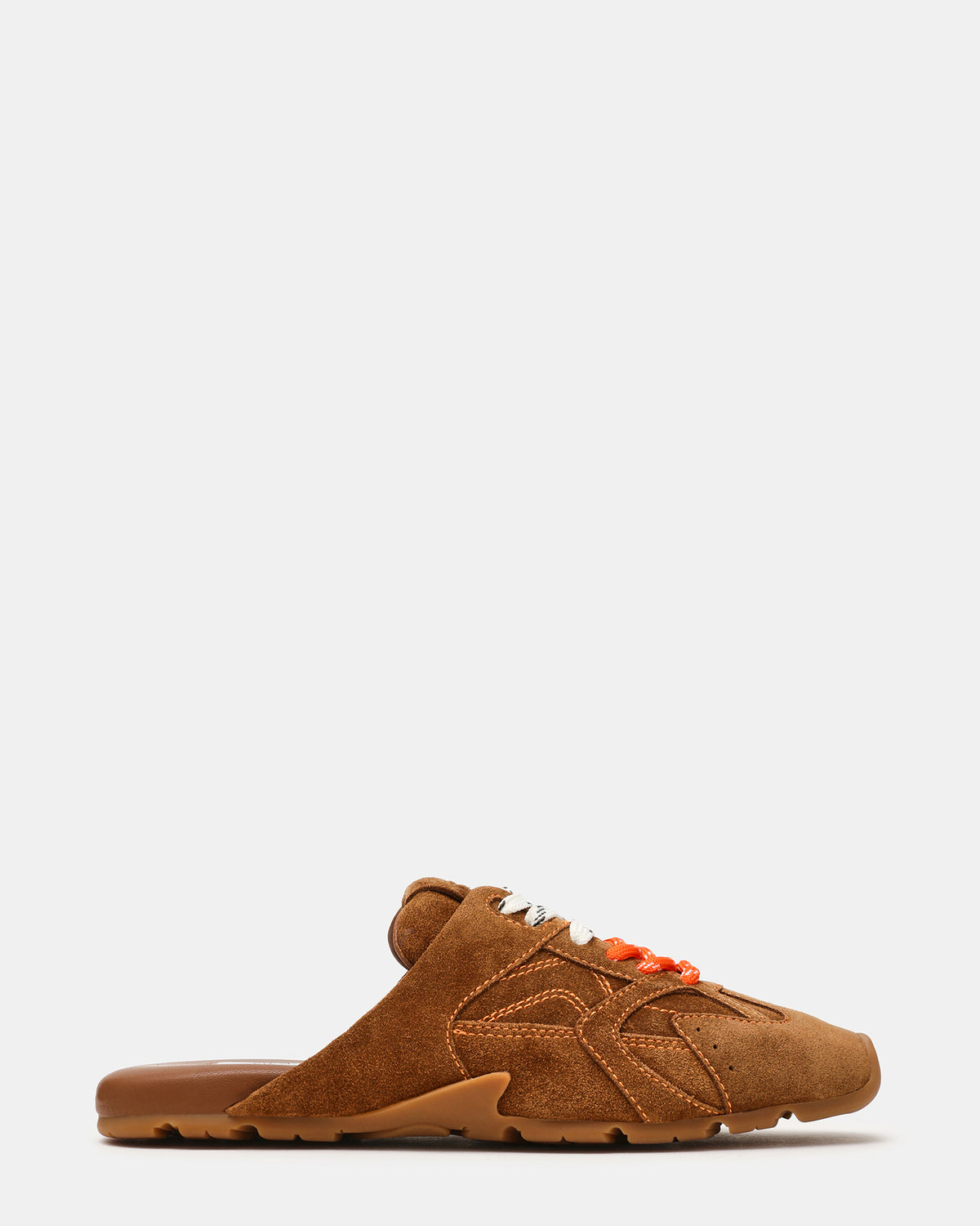 AZIEL MULE Chestnut Suede Low-Top Lace-Up Slip-On Women's Sneaker