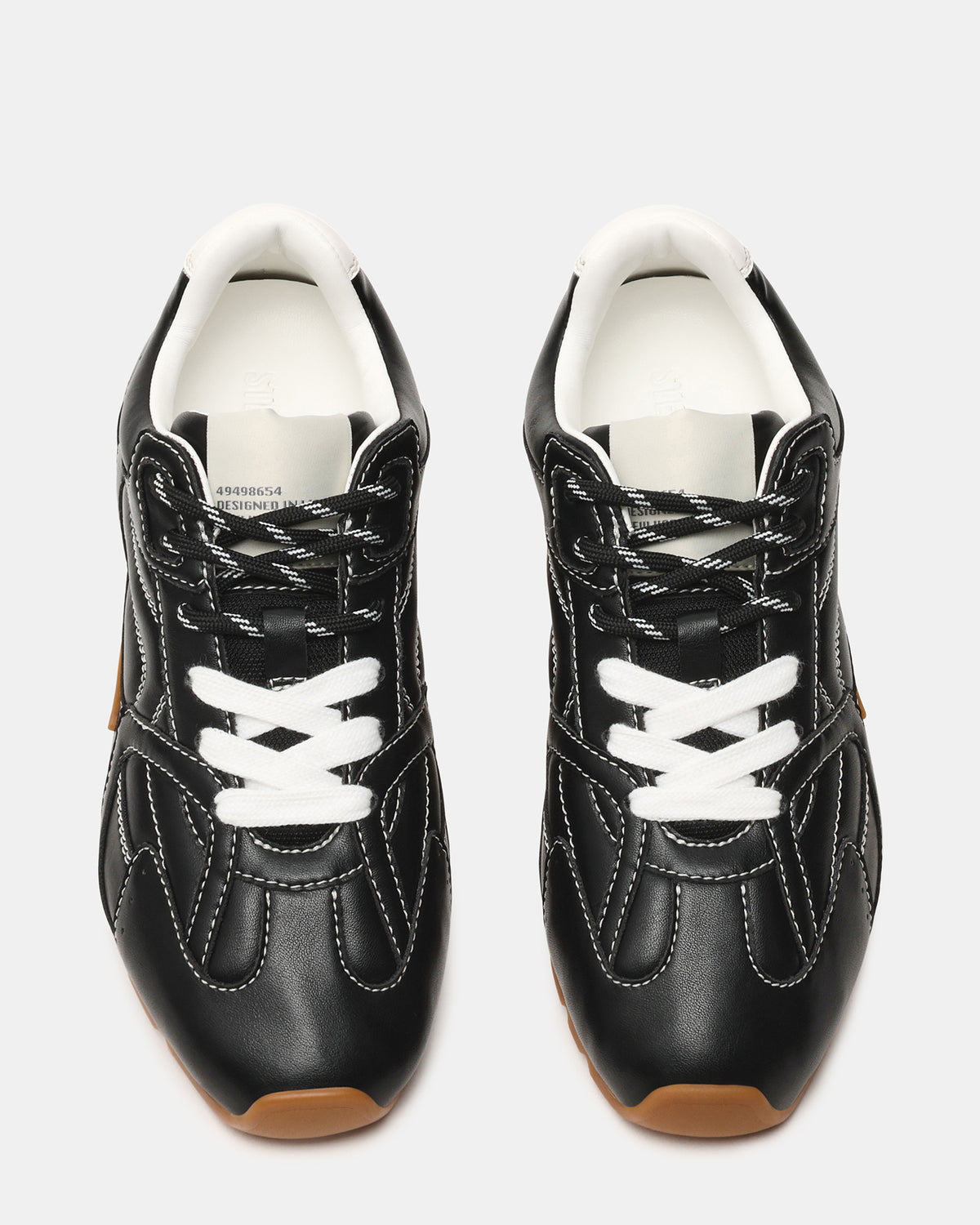 AZIEL Black Low-Top Lace-Up Women's Sneakers