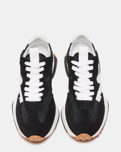 CAMPO Black/White Lace-Up Women's Sneaker