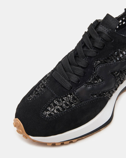 CAMPO Black/Beige Lace-Up Women's Sneaker
