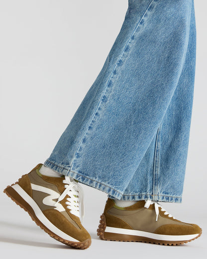 CAMPO Olive Multi Lace-Up Women's Sneaker