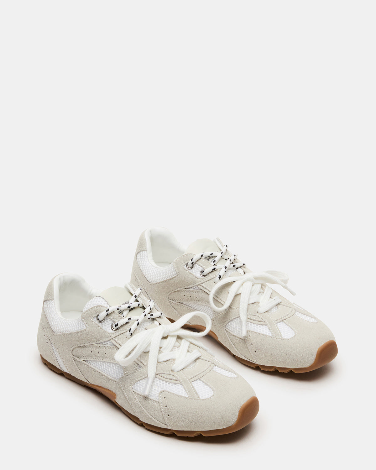 AZIEL White Low-Top Lace-Up Women's Sneakers