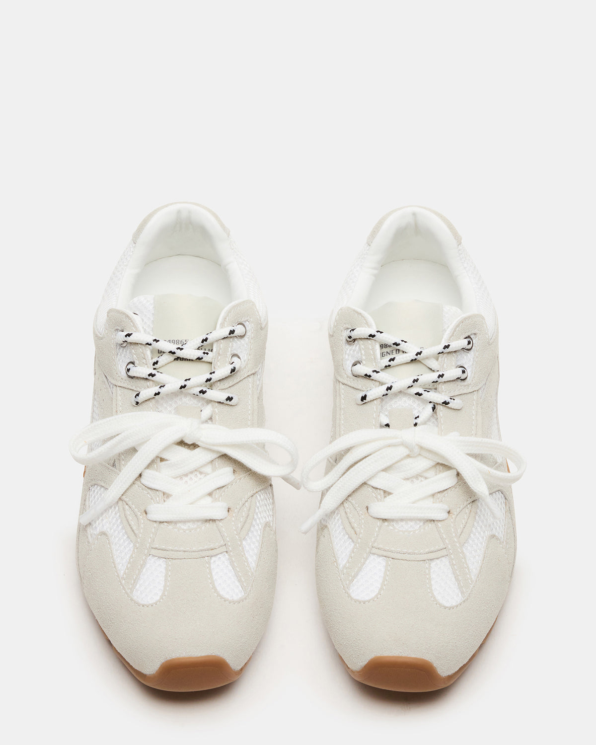 AZIEL White Low-Top Lace-Up Women's Sneakers