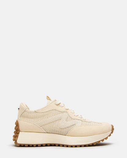 CAMPO Natural Raffia Lace-Up Women's Sneaker