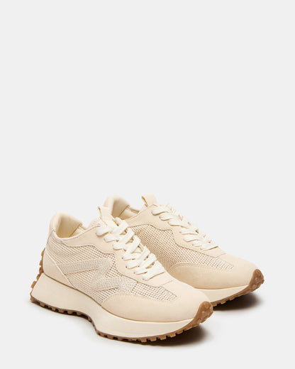CAMPO Natural Raffia Lace-Up Women's Sneaker