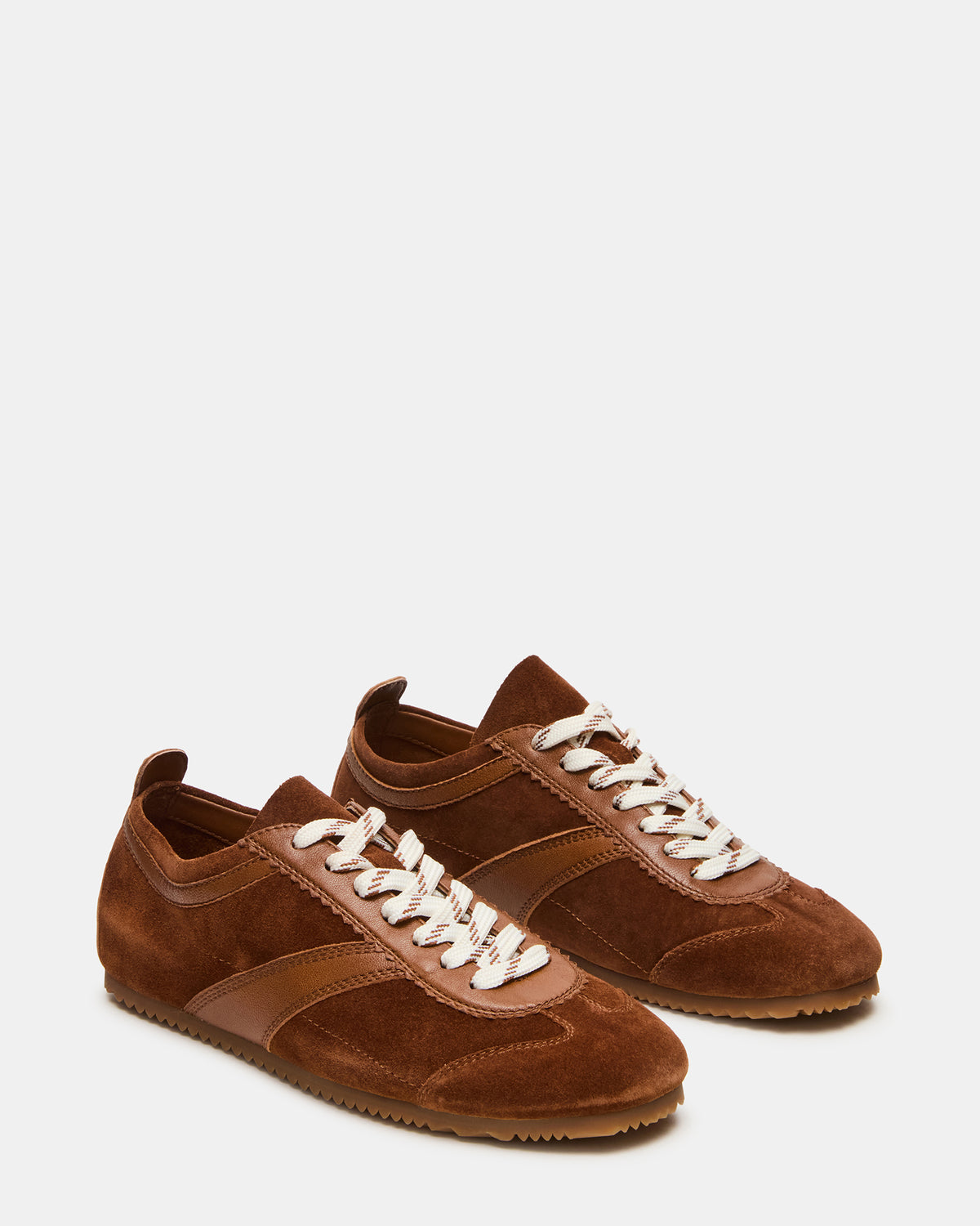 JAYE Chestnut Suede Low-Top Lace-Up Women's Sneaker