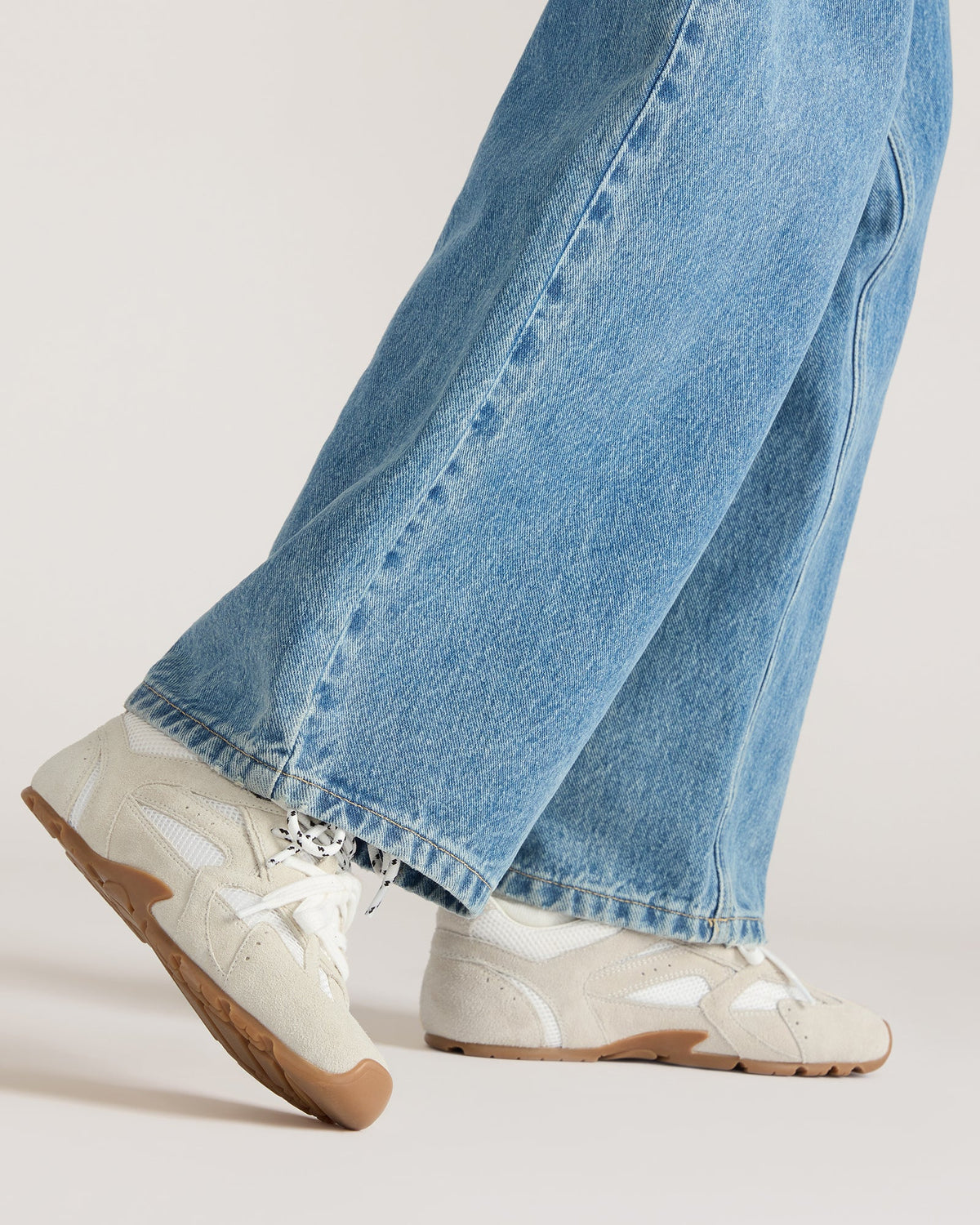 AZIEL Charm Taupe Suede Low-Top Lace-Up Women's Sneakers