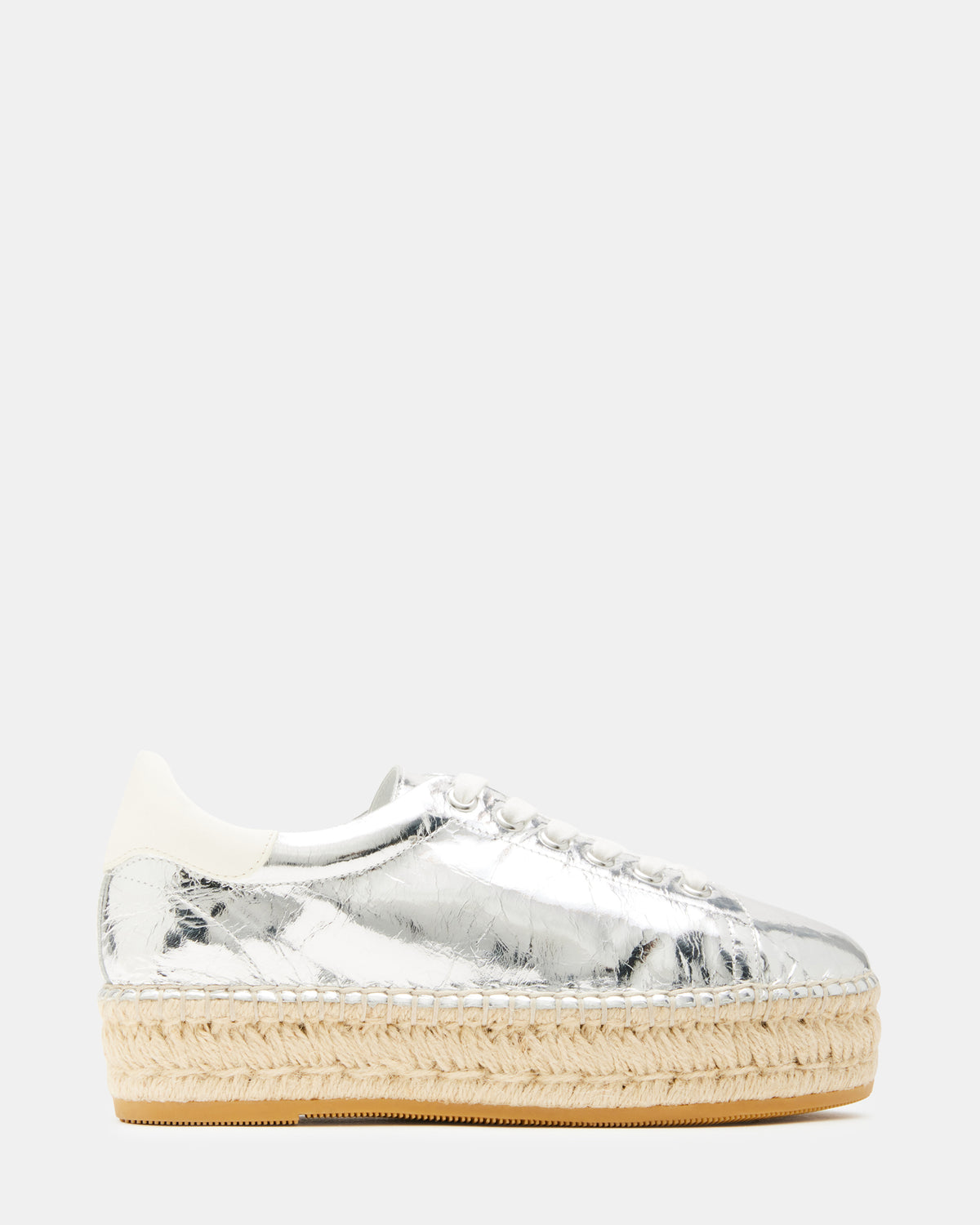 BECKY Silver Multi Women's Espadrille Platform Casual Sneakers