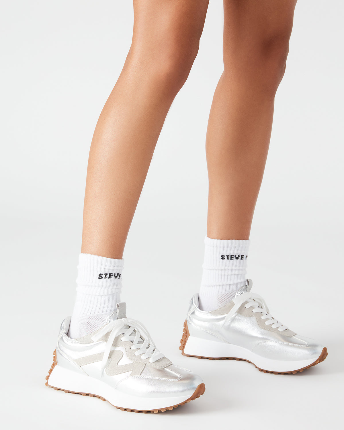 CAMPO Silver Lace-Up Women's Sneaker