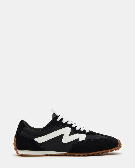 CASPER Black/White Low-Top Lace-Up Women's Sneaker