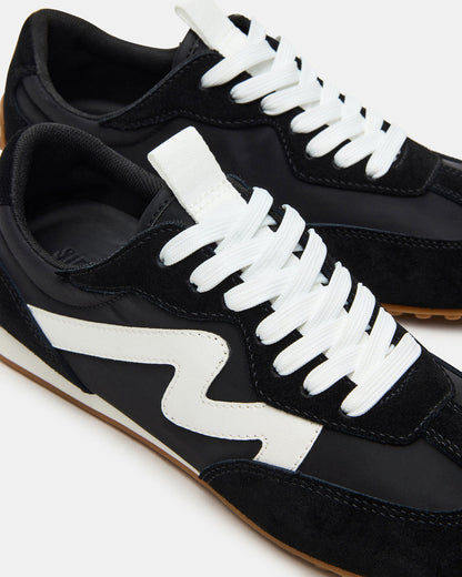 CASPER Black/White Low-Top Lace-Up Women's Sneaker