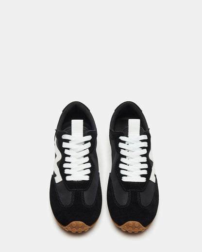 CASPER Black/White Low-Top Lace-Up Women's Sneaker