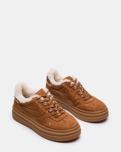 DODGE Faux Fur Low-Top Platform Women's Sneaker