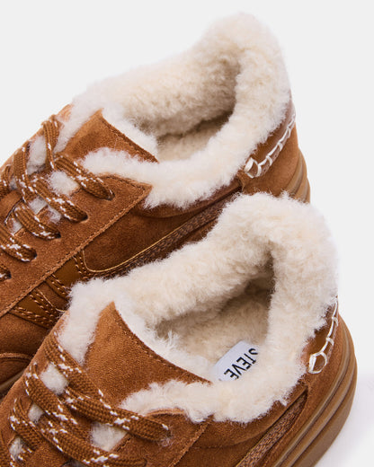 DODGE Faux Fur Low-Top Platform Women's Sneaker