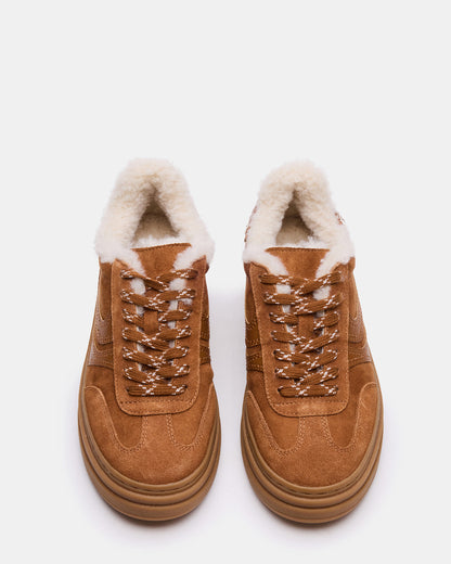 DODGE Faux Fur Low-Top Platform Women's Sneaker