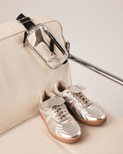 MADRID Silver Women's Low-Top Sneakers