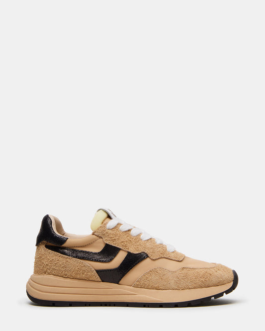 BURST Tan/Multi Women's Low-Top Lace-Up Sneaker