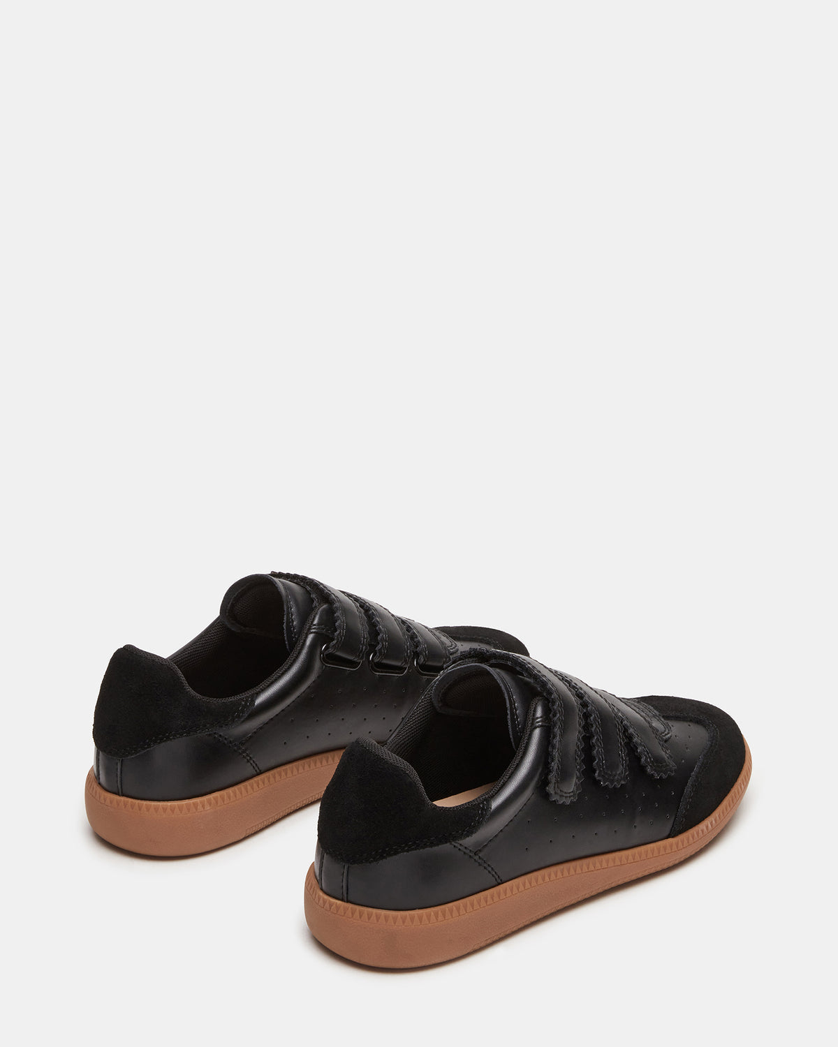 MOMENTUM Black Velcro Low-Top Women's Sneakers