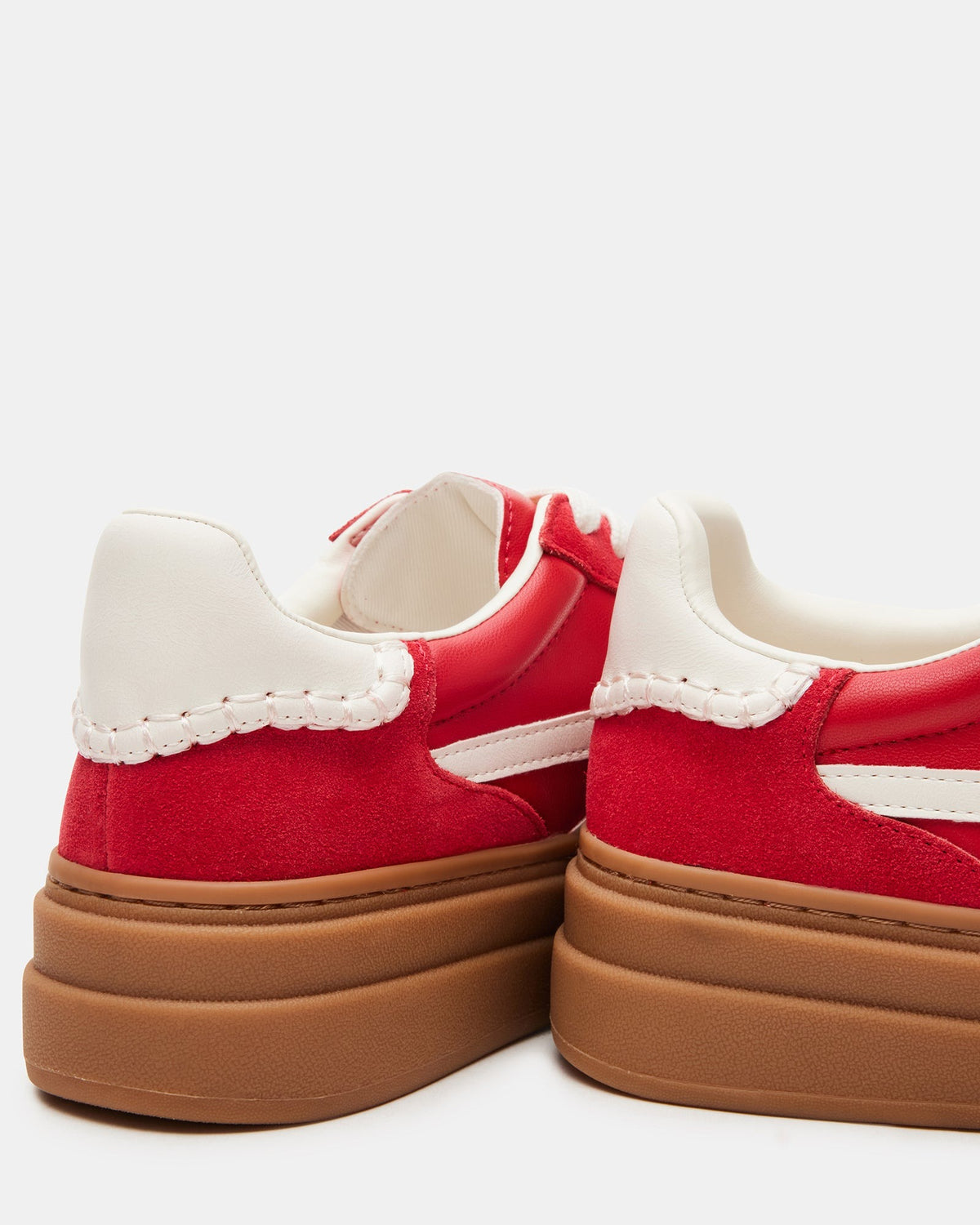 DODGE Red Multi Low-Top Platform Women's Sneaker