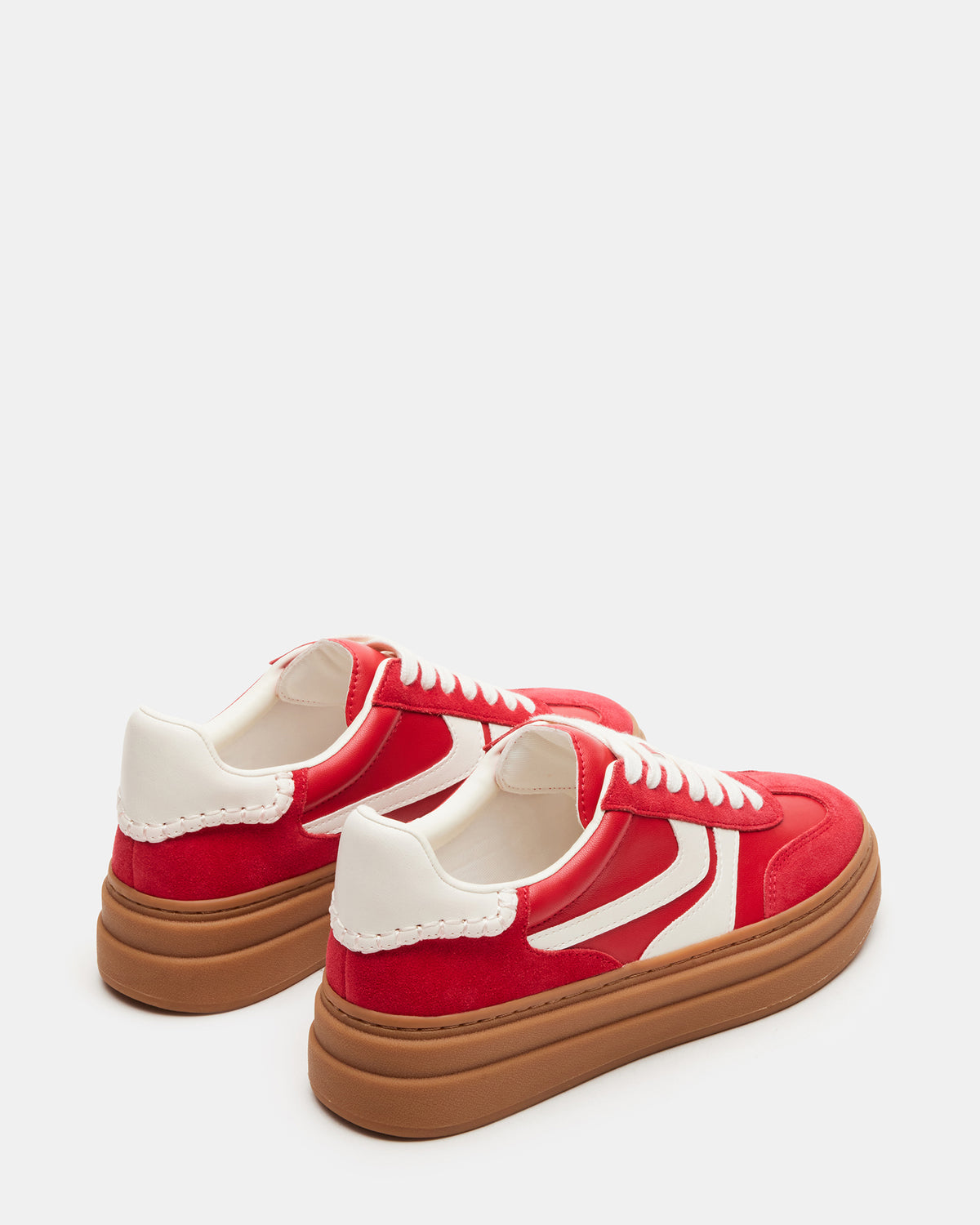 DODGE Red Multi Low-Top Platform Women's Sneaker