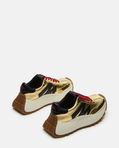 SUPERCAMPO Gold Multi Women's Platform Low-Top Sneaker