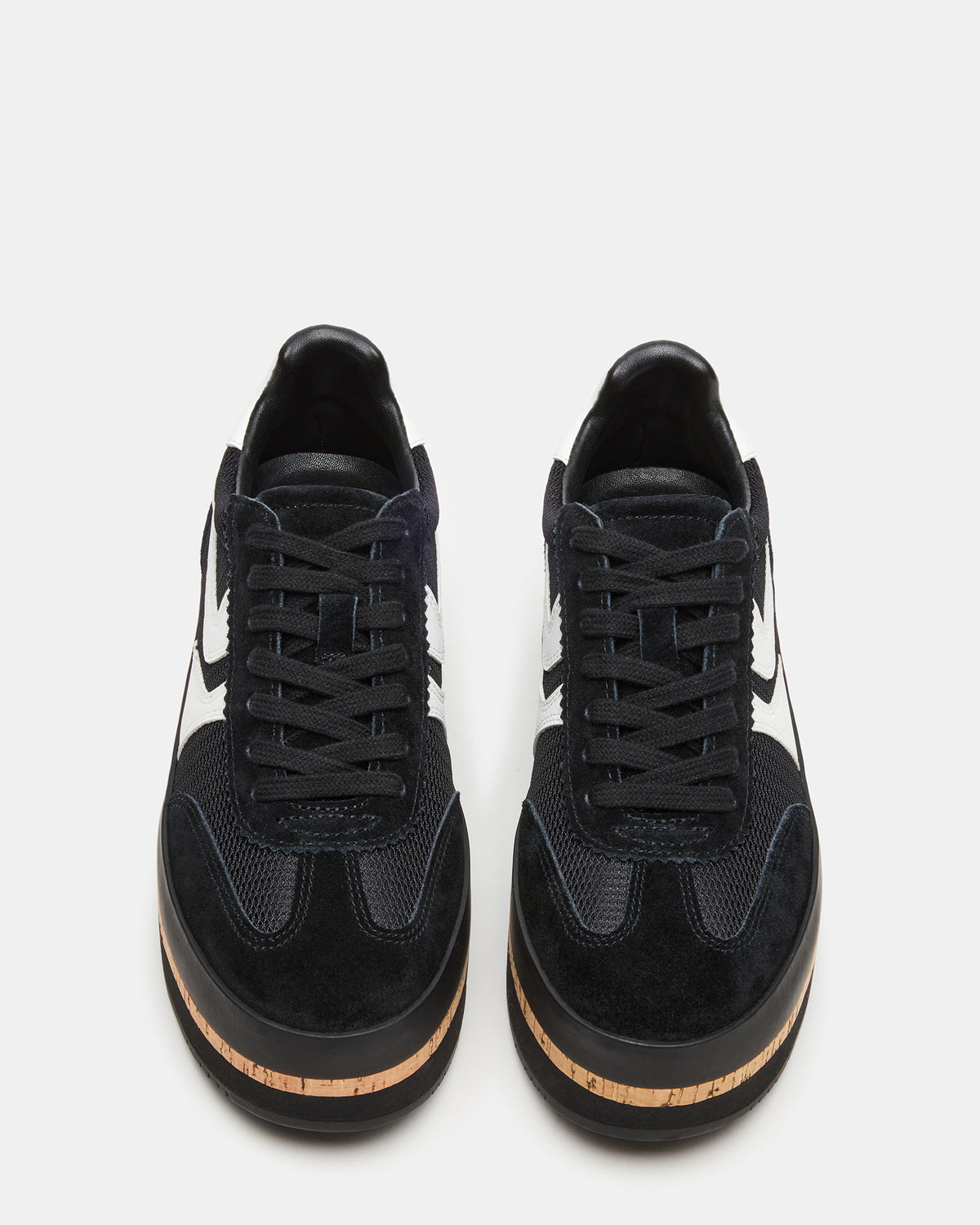 JUDGE Black Multi Platform Low-Top Lace-Up Women's Sneaker