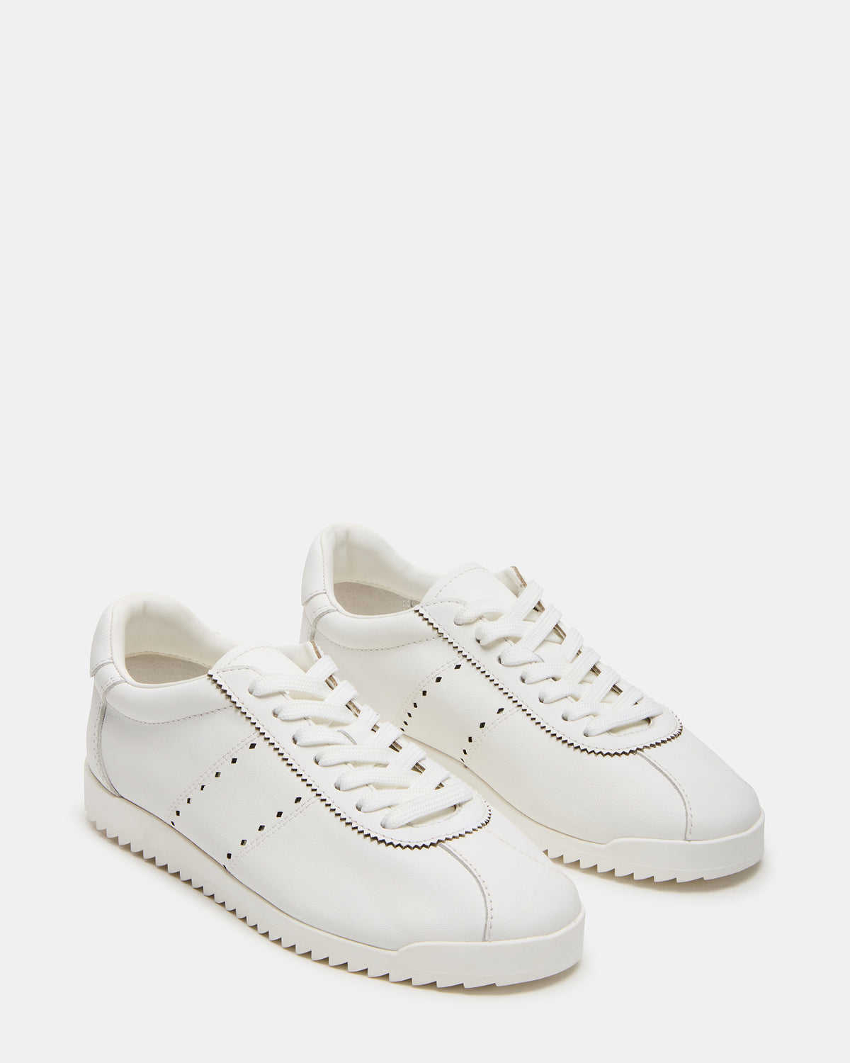 MIRAGE White Leather Women's Low-Top Sneaker