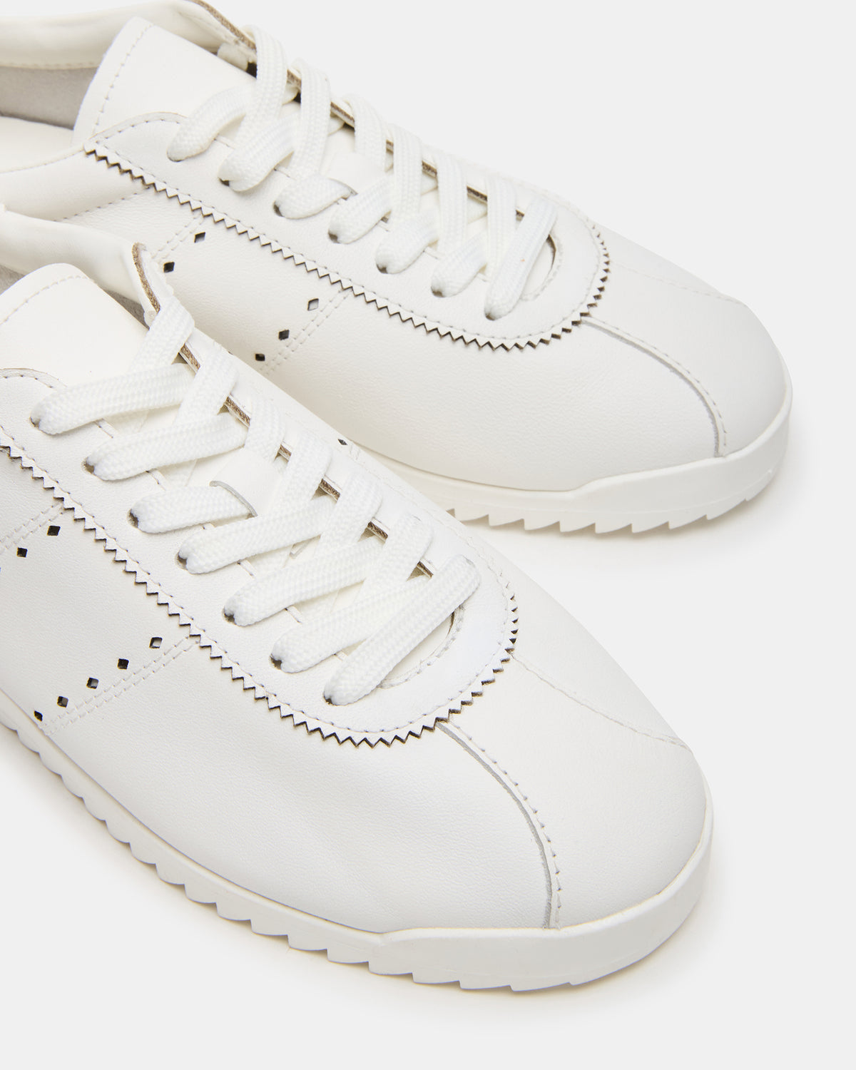 MIRAGE White Leather Women's Low-Top Sneaker