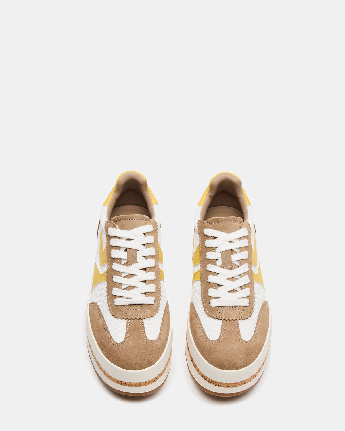 JUDGE Taupe Multi Platform Low-Top Lace-Up Women's Sneaker