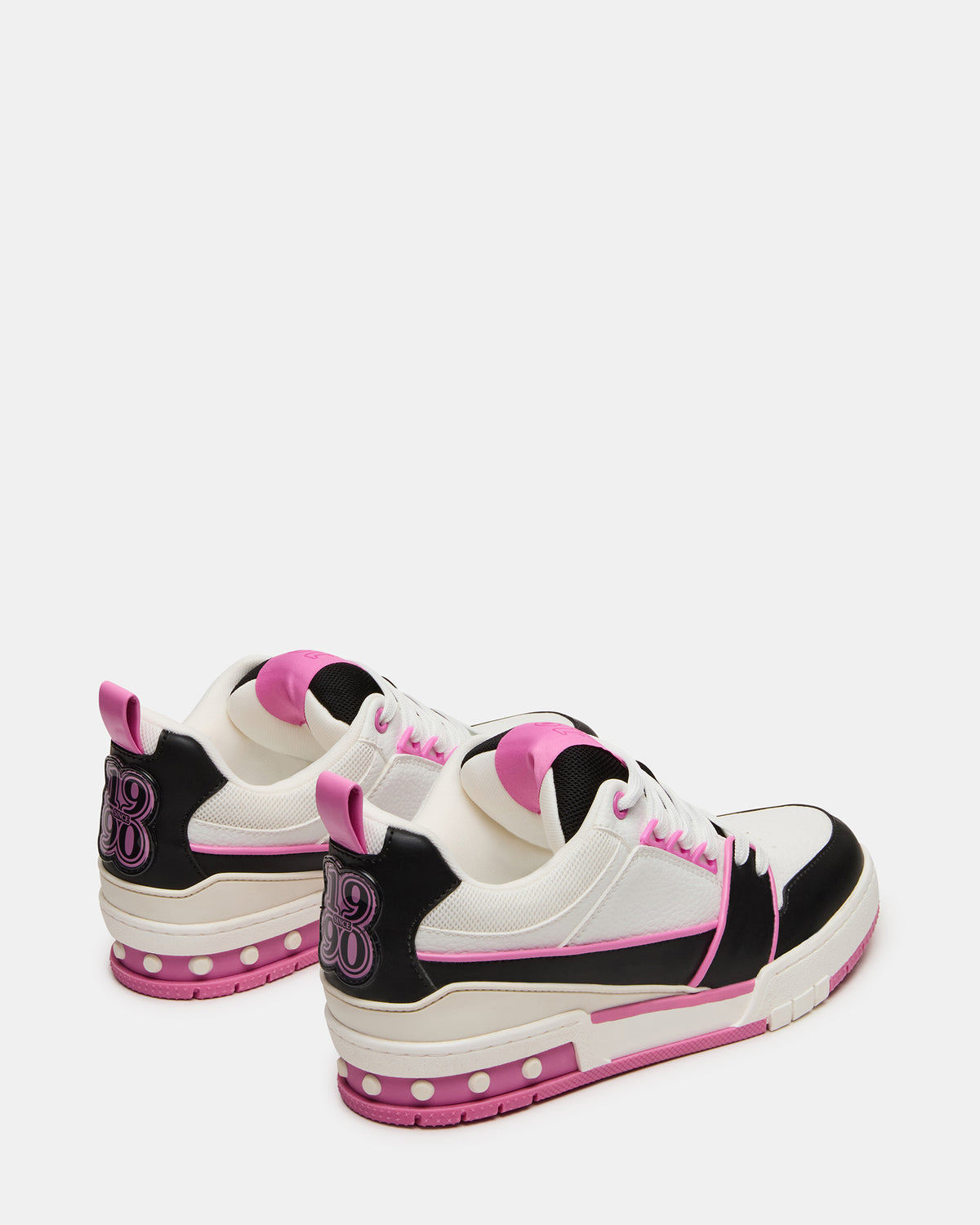 SKATER Black/Pink Low-Top Lace-Up Women's Sneaker