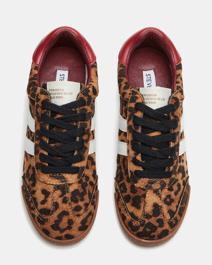 HUDSIN Leopard Women's Lace-Up Low-Top Sneaker