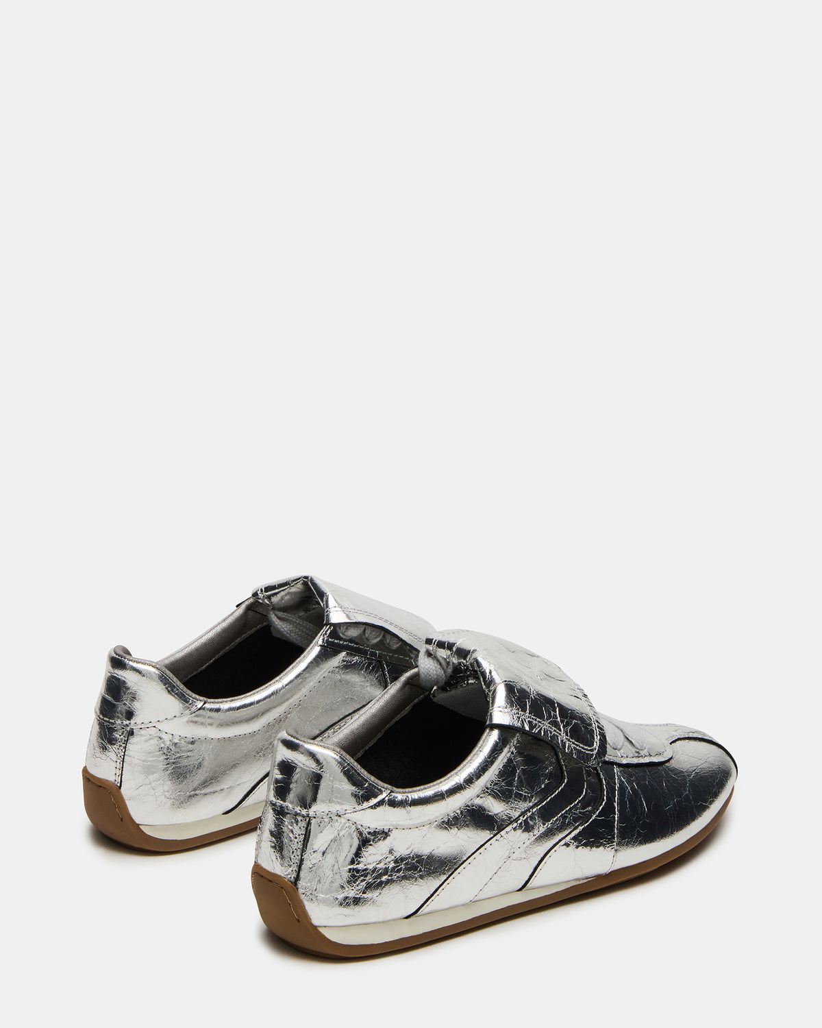 MOBILITY SIlver Leather Women's Low-Top Lace-Up Sneaker