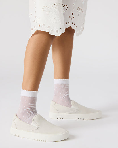 MURPHY White Suede Women's Low-Top Sneaker