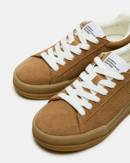 STRIVE Tan Suede Low-Top Lace-Up Sneaker | Women's Sneakers