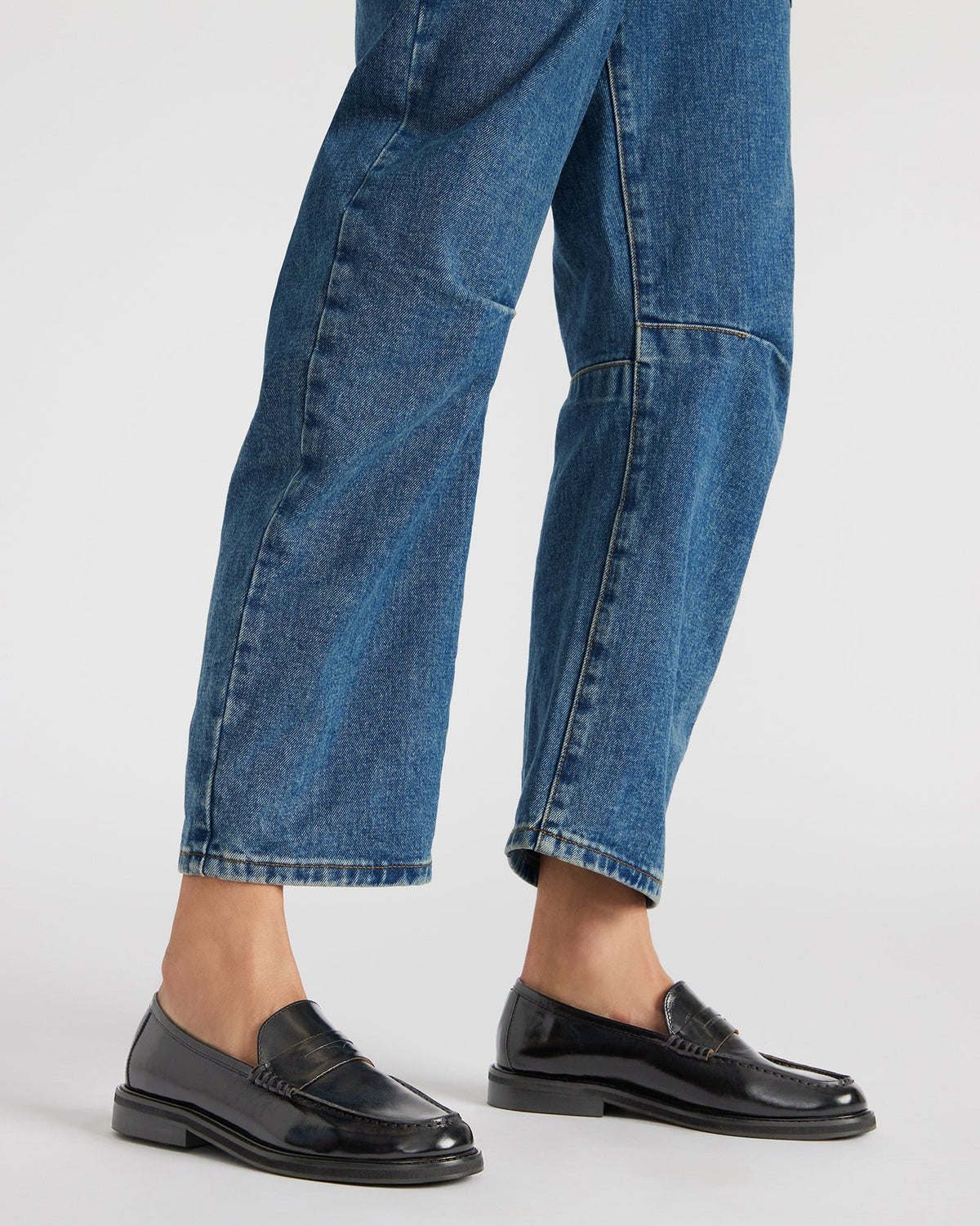 MADISON Black Leather Women's Penny Loafer