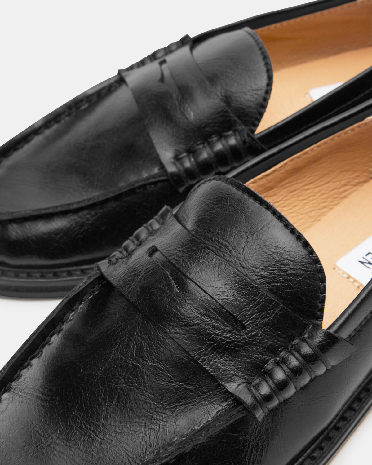MADISON Black Leather Women's Penny Loafer