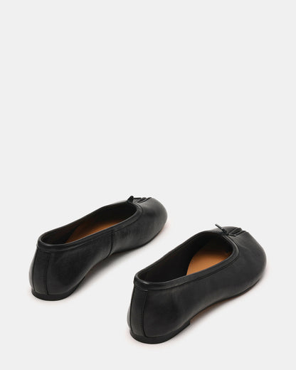 CALICO Black Leather Split Toe Tabi Women's Ballet Flat