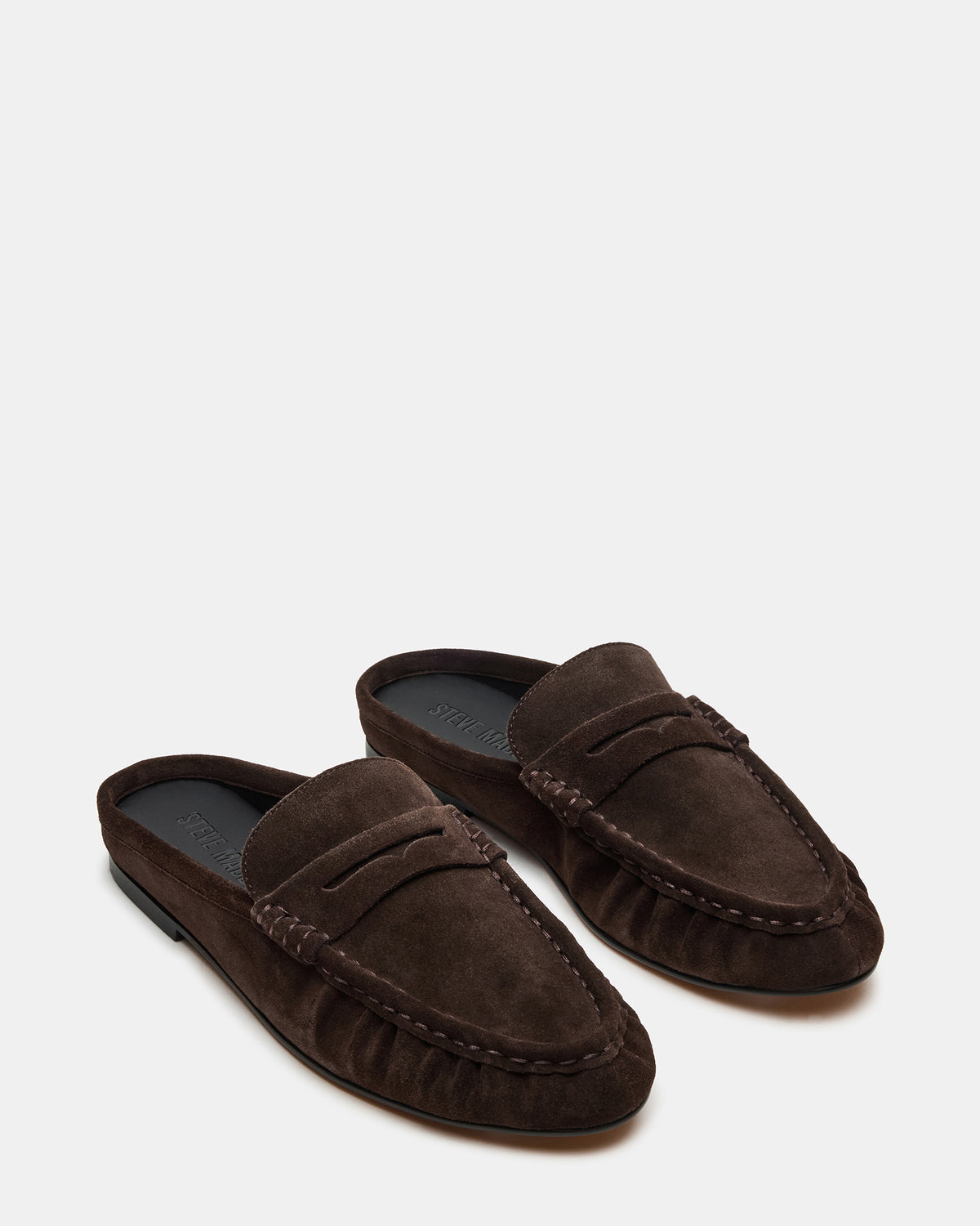 RAFE Chocolate Brown Suede Slip-On Mule Women's Flat