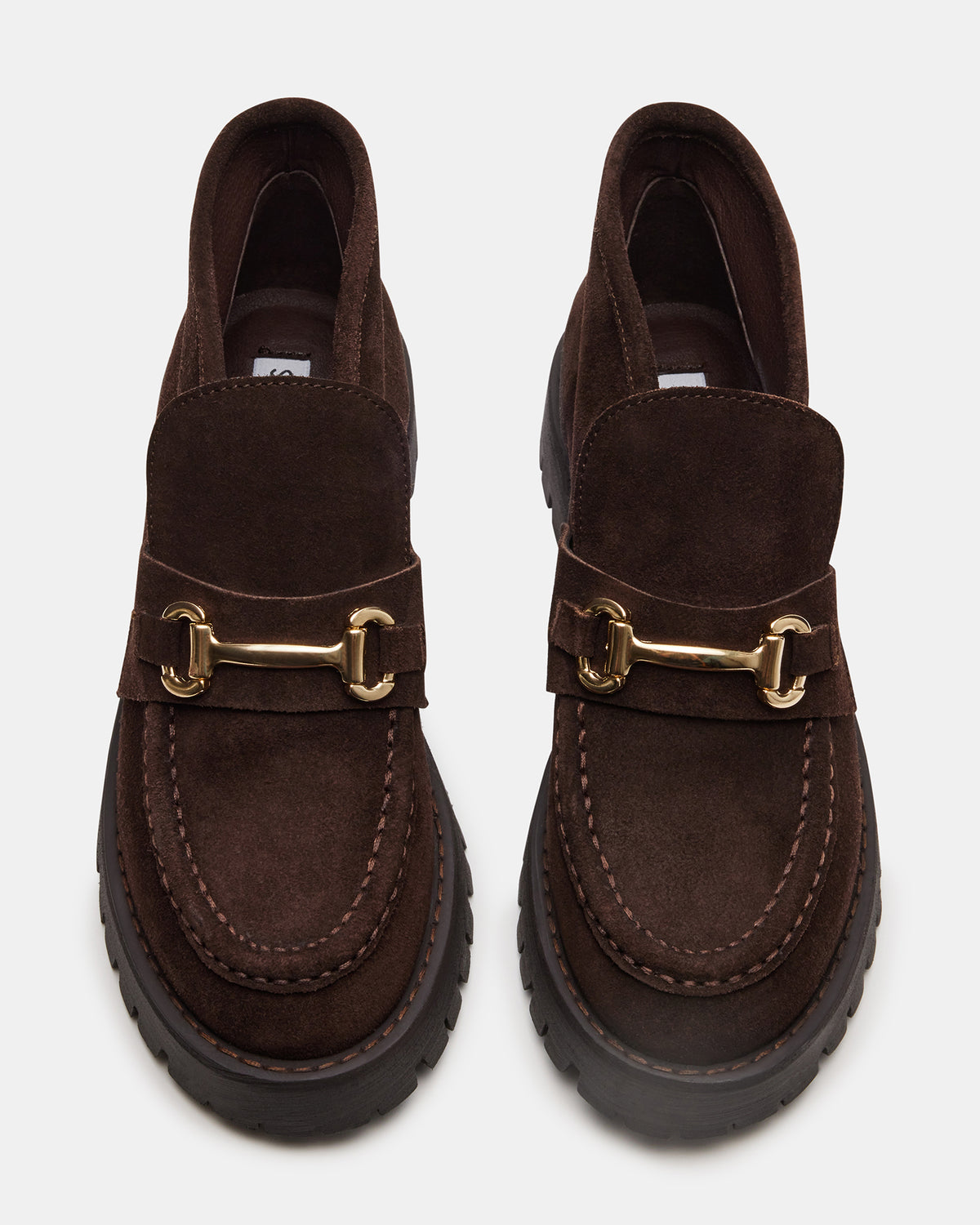 LEON Chocolate Brown Suede Platform Lug Sole Women's Loafer