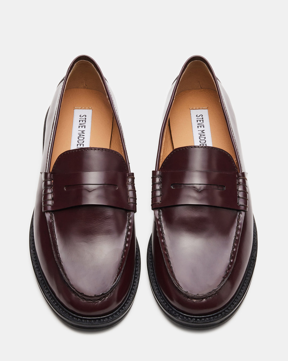 MADISON Burgundy Box Leather Women's Penny Loafer